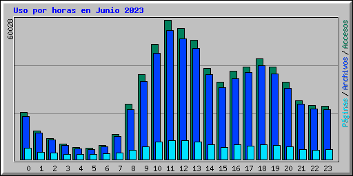 Uso por horas en Junio 2023
