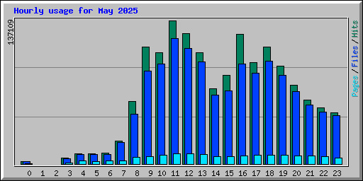 Hourly usage for May 2025