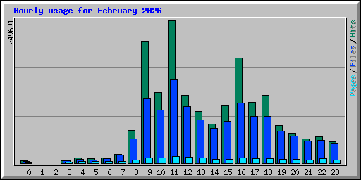 Hourly usage for February 2026