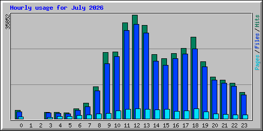 Hourly usage for July 2026